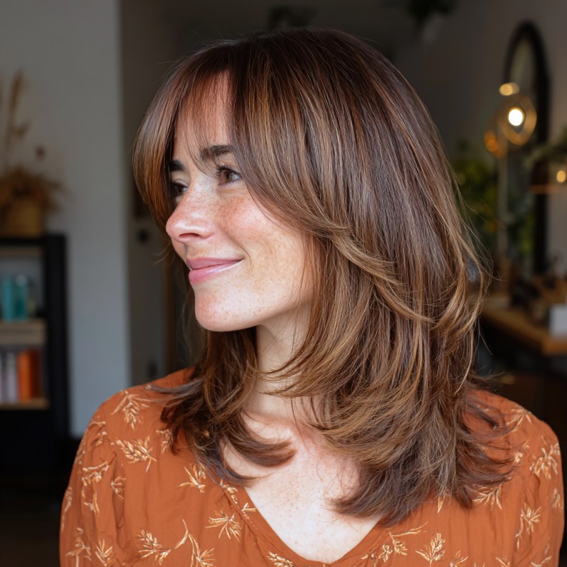 Textured Feathered Cut with Soft Face-Framing Layers