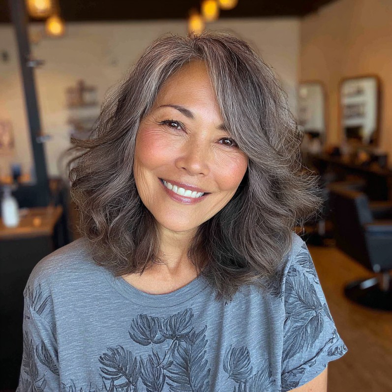 Textured Feathered Cut with Soft Waves