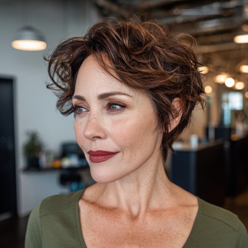 Textured Feathered Short Cut with Effortless Volume