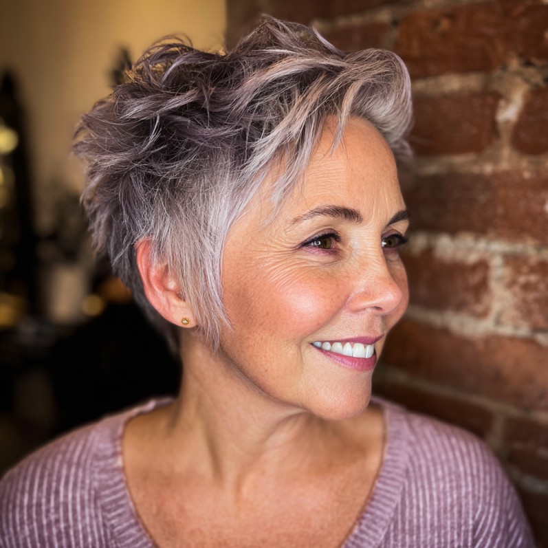 Textured Pixie Cut with Playful Volume