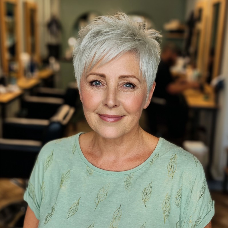 Textured Short Pixie Cut with Soft Layers