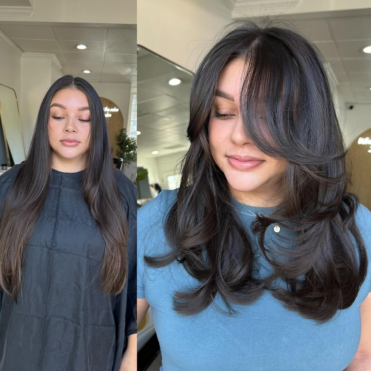 Chic Layered Long Bob with Face-Framing Layers