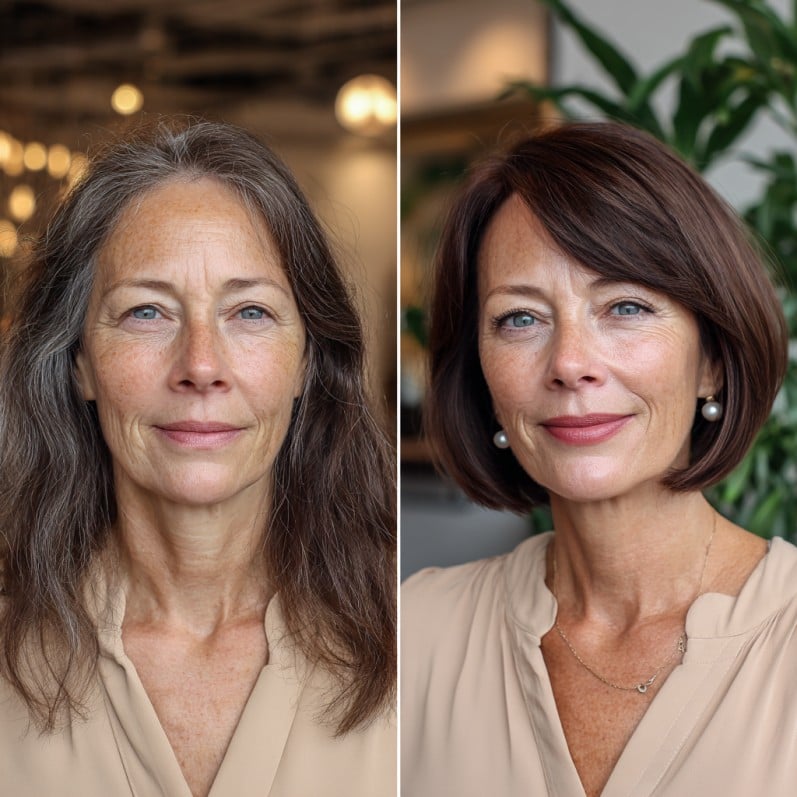 Chic One-Length Bob with Subtle Gloss