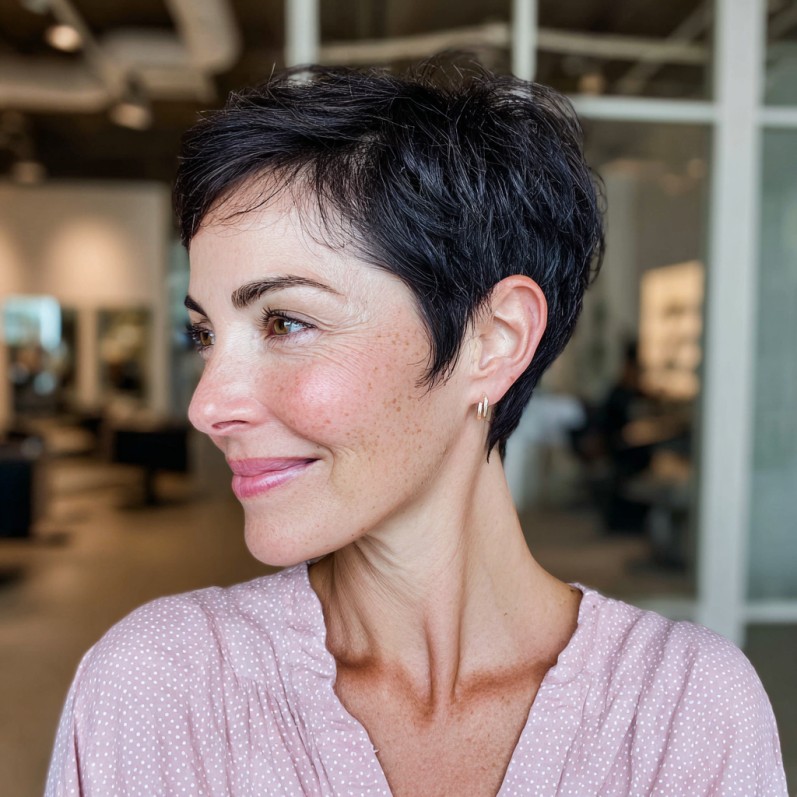 Chic Textured Short Pixie with Soft Layers