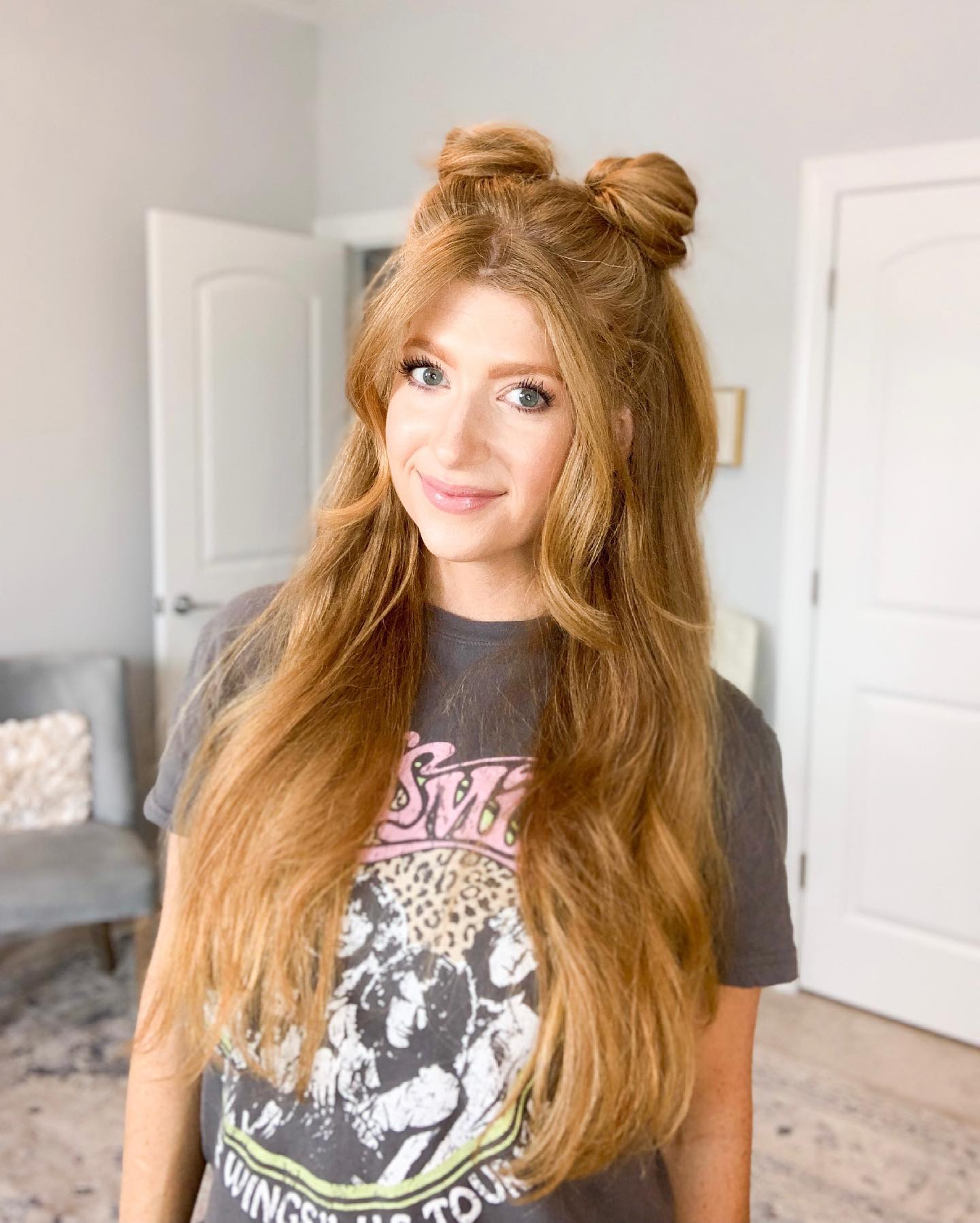 Playful Half-Up Twisted Style with Long Layers