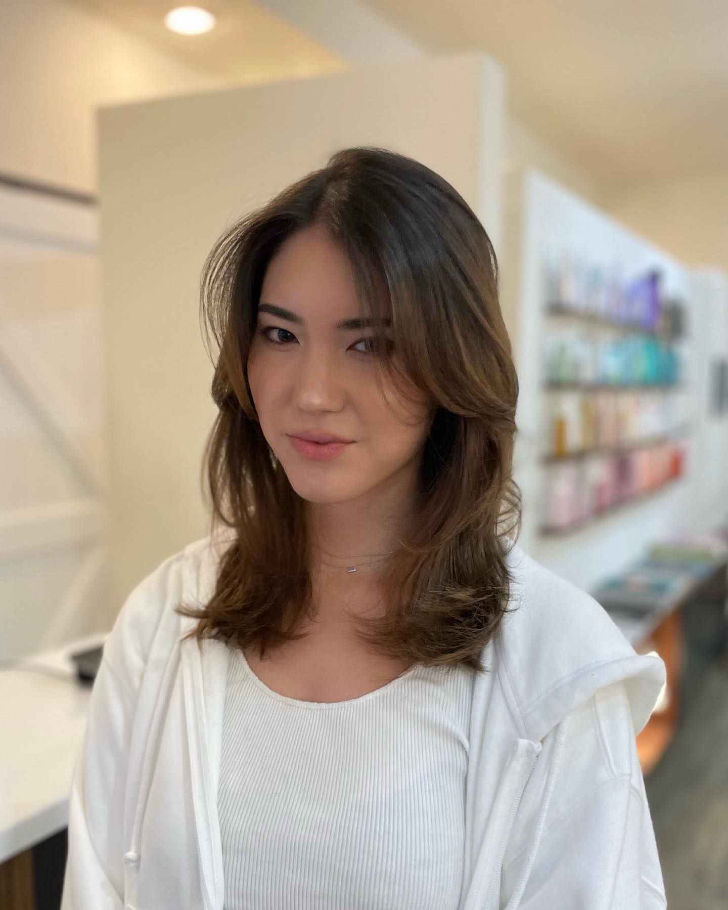 Softly Layered Mid-Length Cut with Subtle Movement