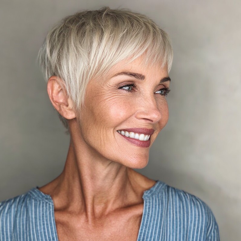 Stylish Short Textured Pixie Cut with Soft Layers
