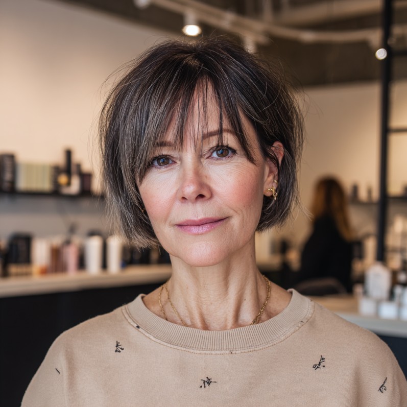 Chic Textured Bob with Face-Framing Layers