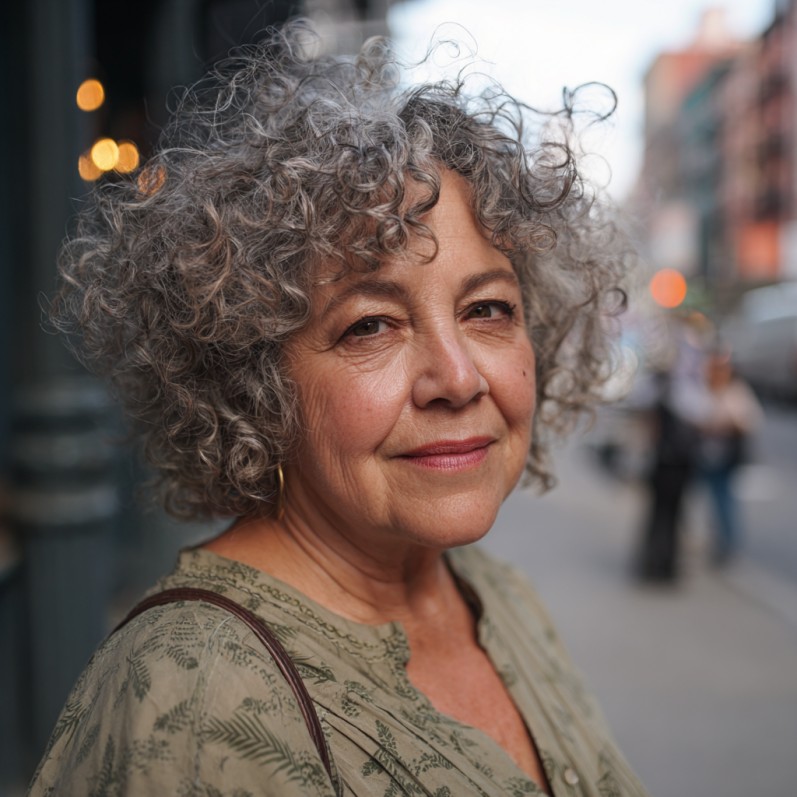 Charming Soft Curly Crop with Face-Framing Layers