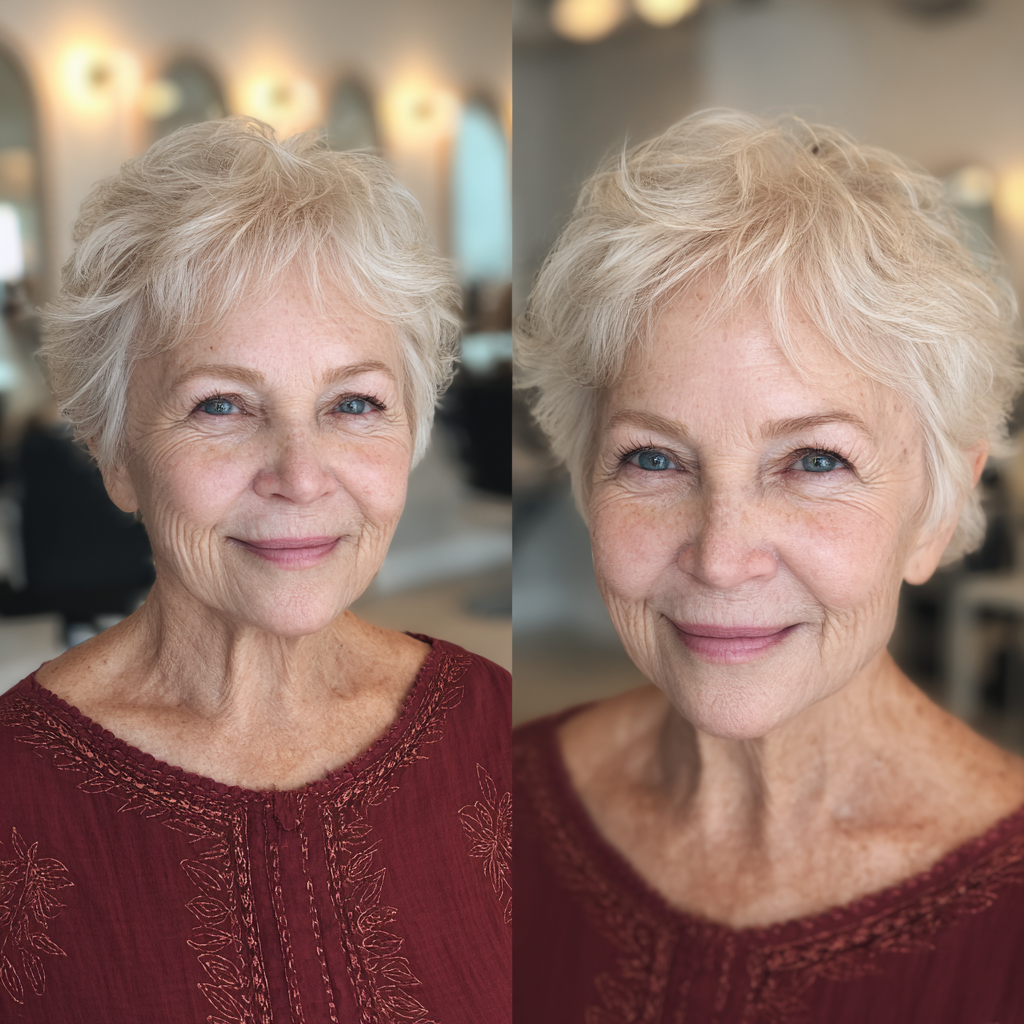 Charming Textured Short Cut with Soft Baby Bangs