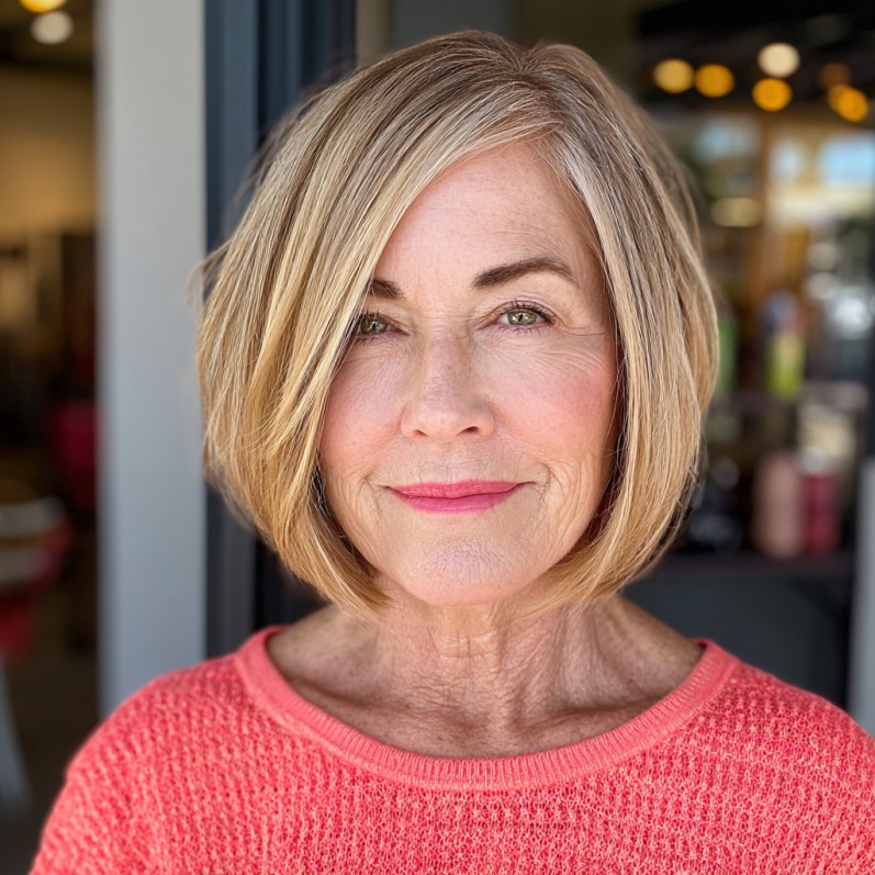 Chic Blunt Bob with Soft Face Framing