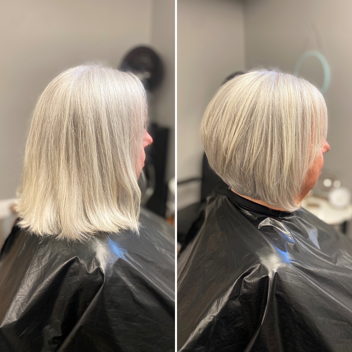 Chic Blunt Cut Angular Bob with Soft Textured Ends