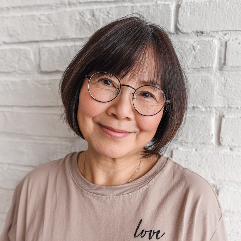 Chic One-Length Bob with Gentle Face Framing