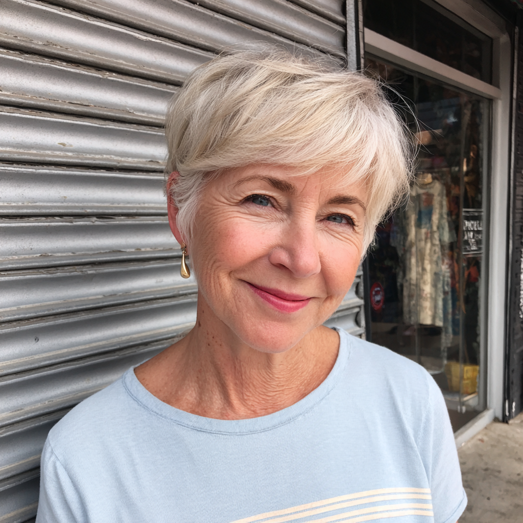 Chic Short Layered Blonde Cut with Soft Waves