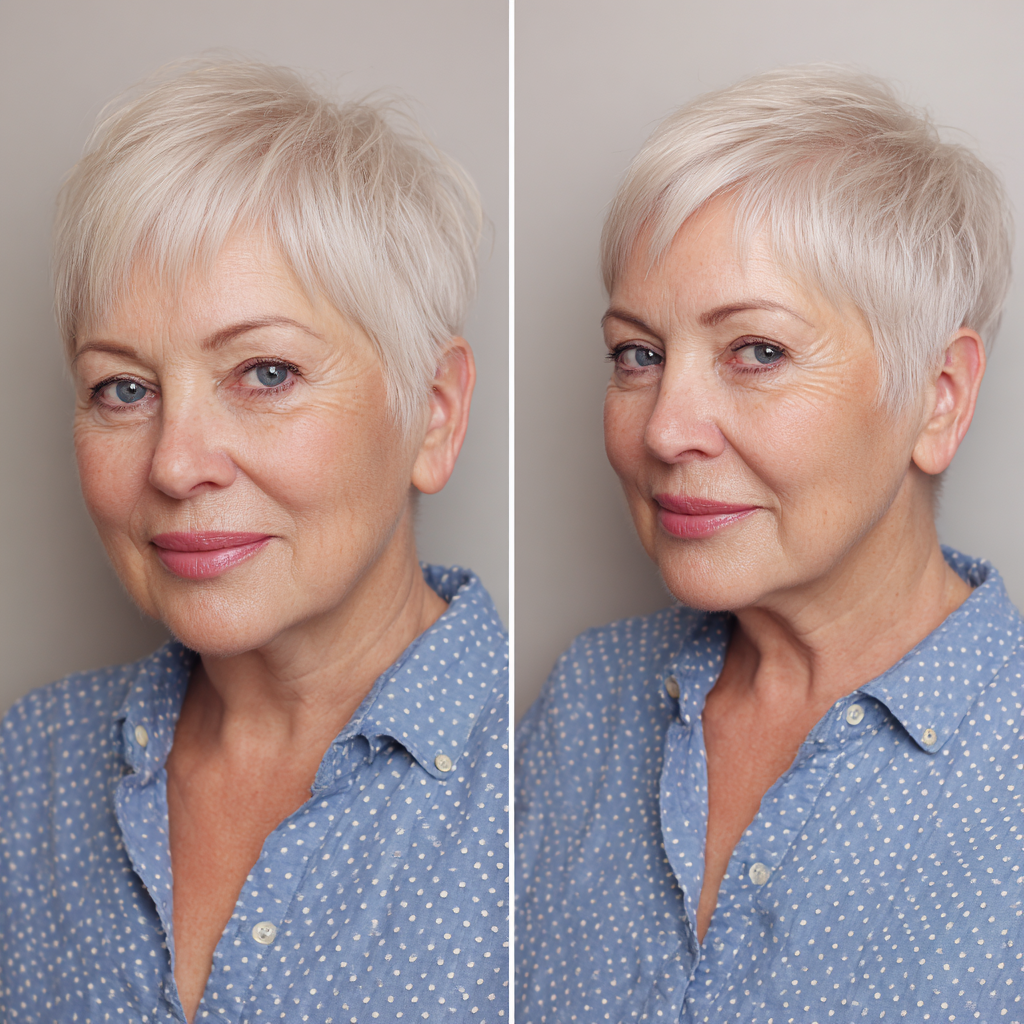 Chic Silver Pixie with Textured Layers