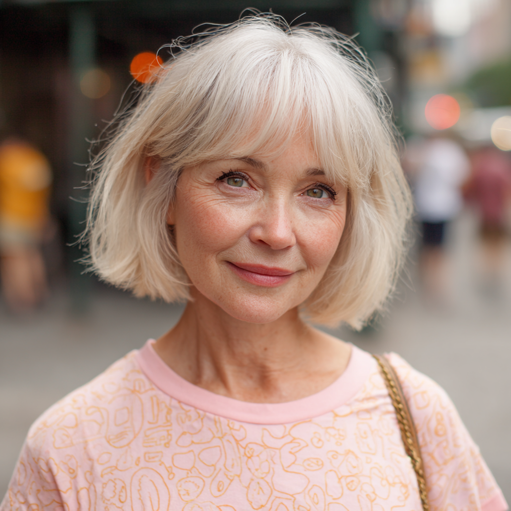 Chic Soft Blonde Bob with Subtle Layers