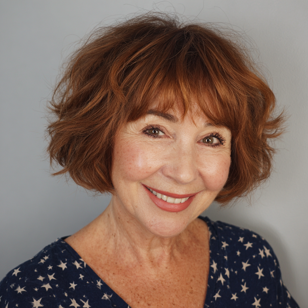 Chic Textured Bob with Soft Curls