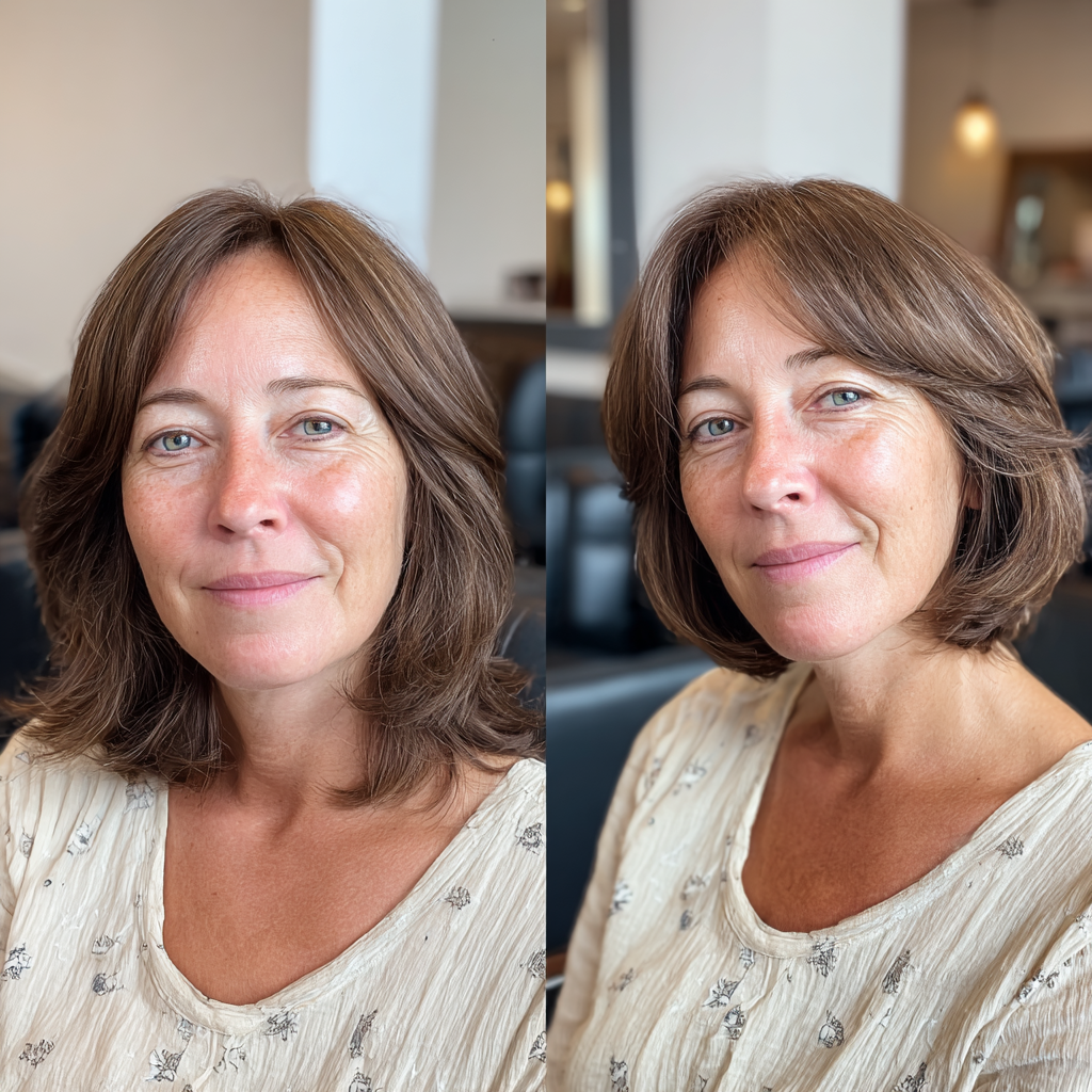 Chic Textured Brown Bob with Soft Layers