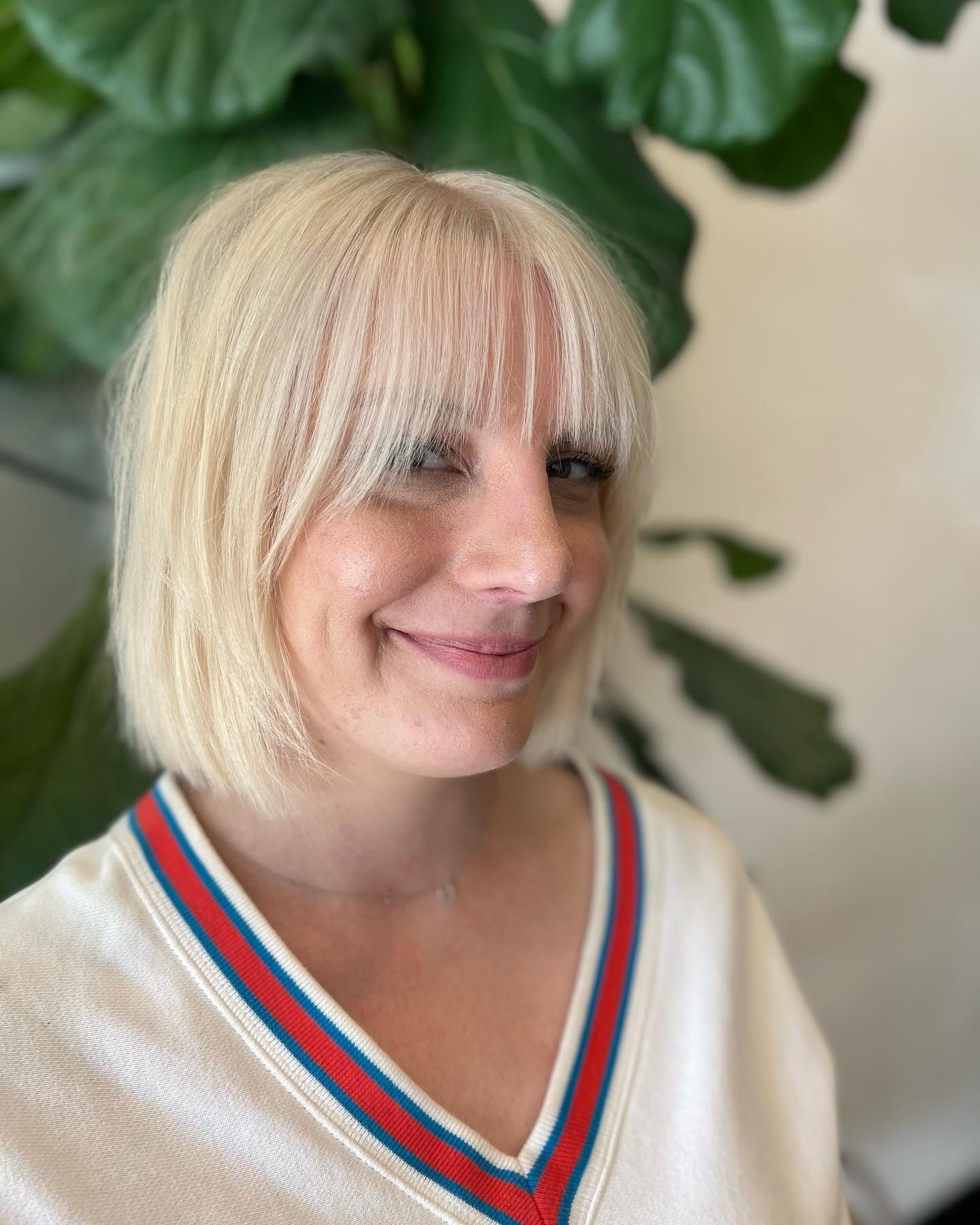 Chic Wispy Bob with Soft Blunt Bangs