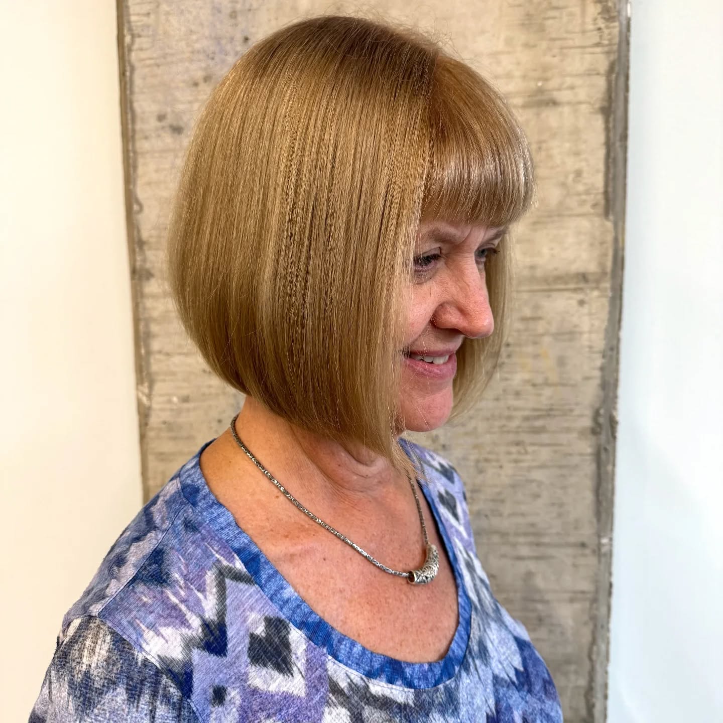 Classic Angular Bob with Soft Bangs