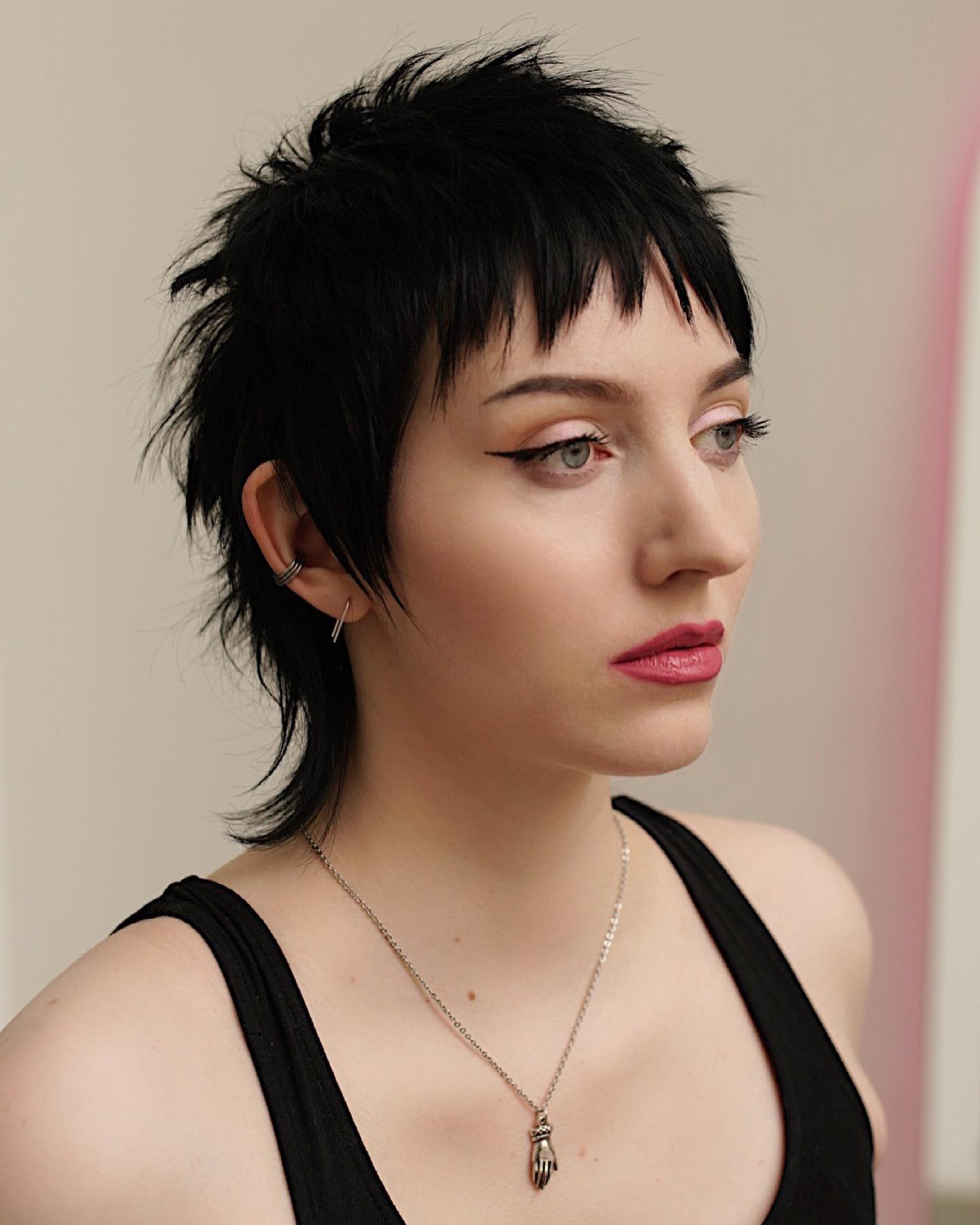 Edgy Textured Crop with Choppy Bangs