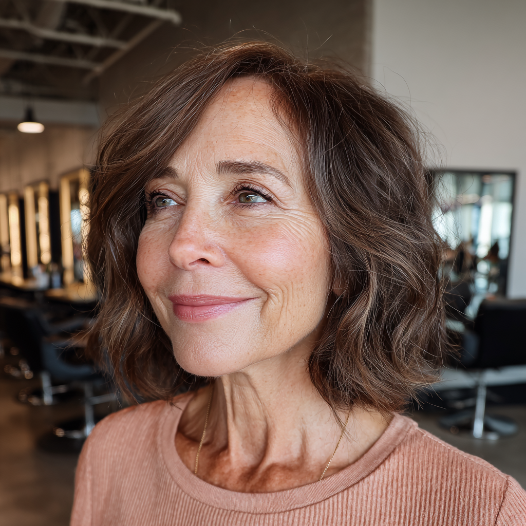 Effortlessly Tousled Medium-Length Waves
