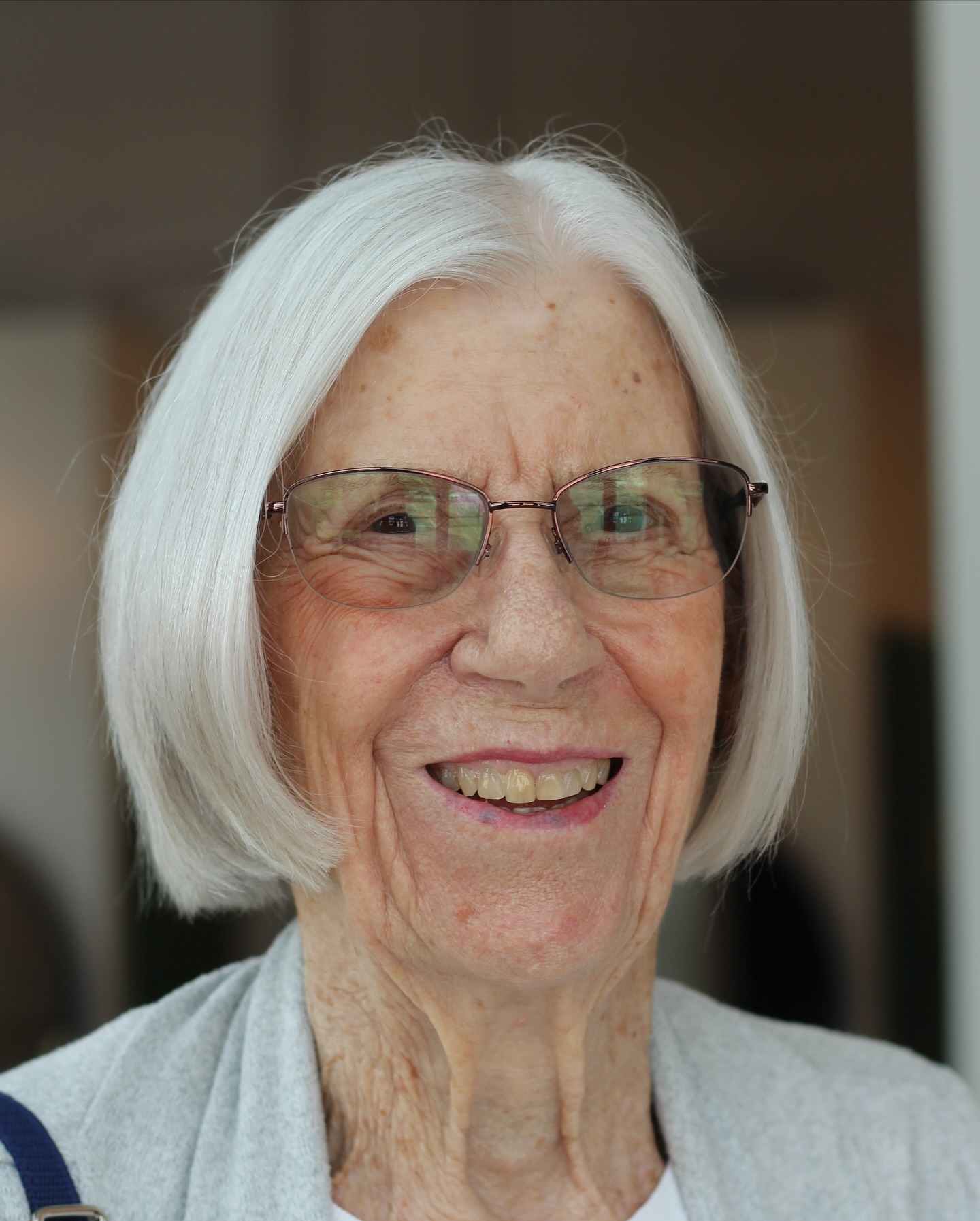 Elegant Silver Bob with Subtle Textured Ends