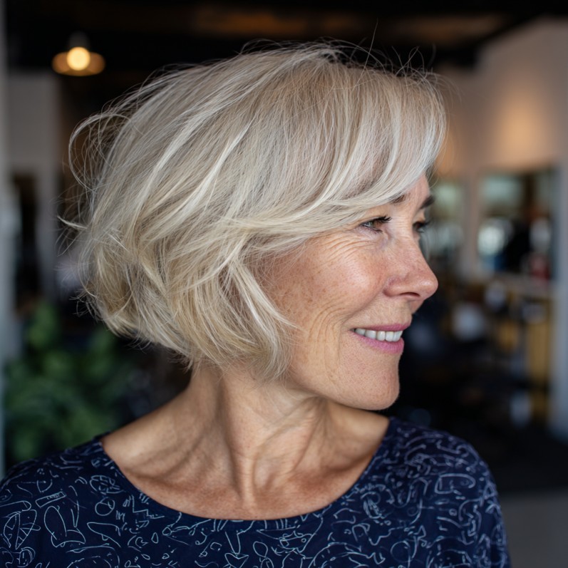 Elegant Textured A-Line Bob with Soft Layers