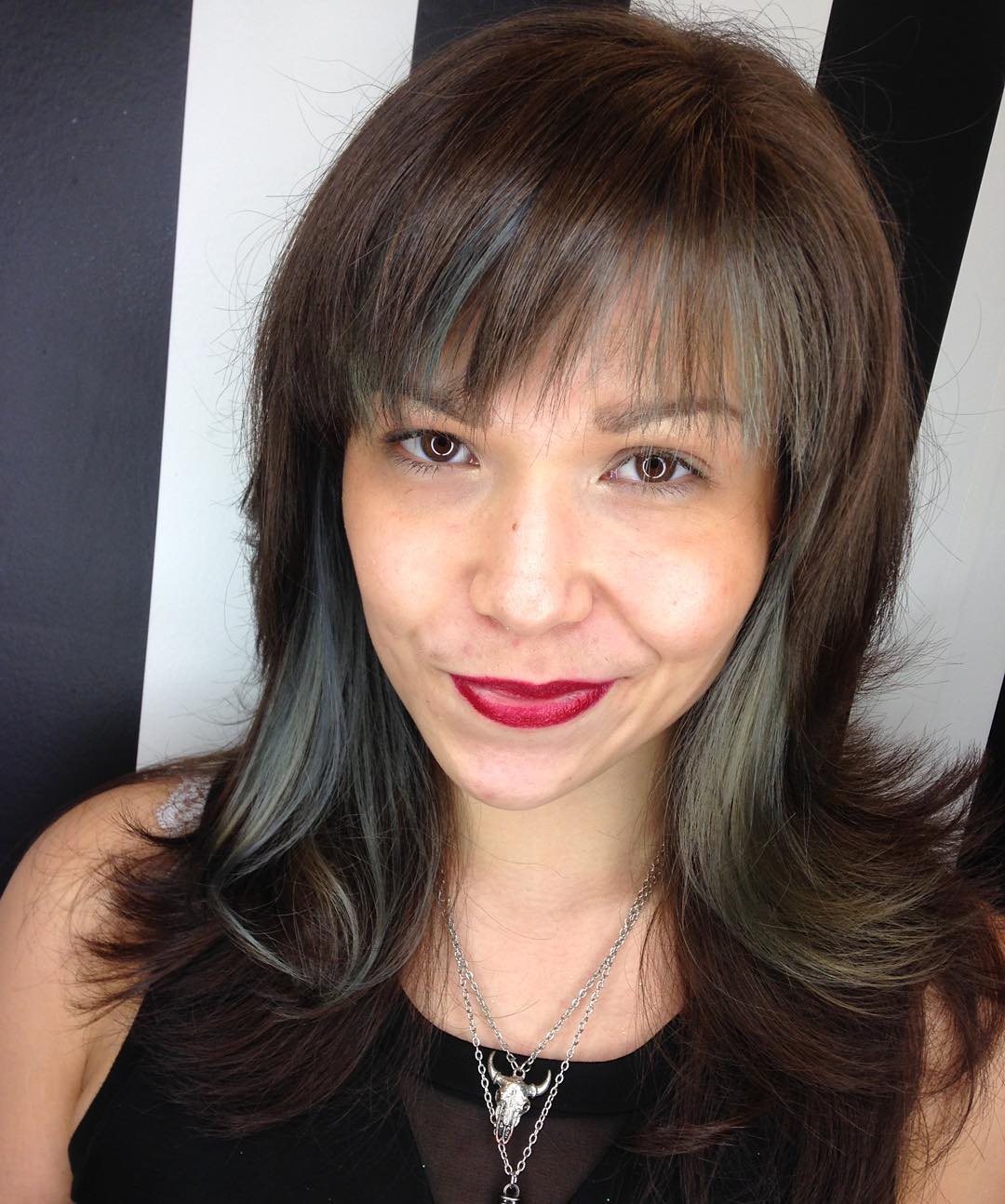 Modern Long Layered Cut with Choppy Bangs