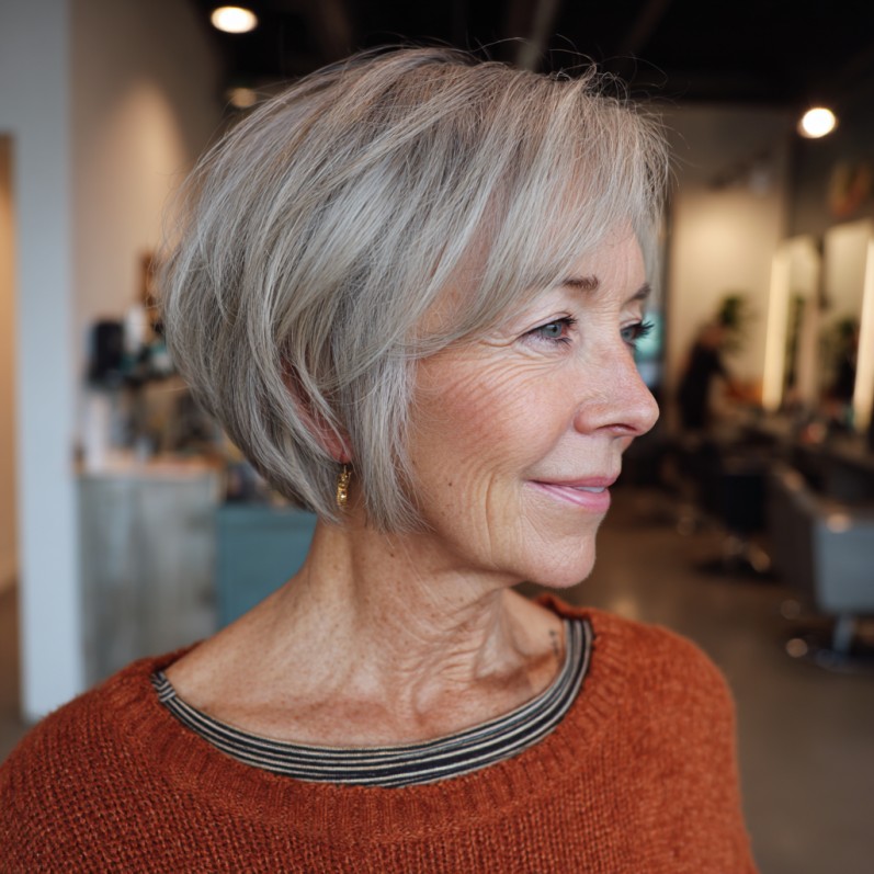 Modern Soft A-Line Bob with Subtle Layers