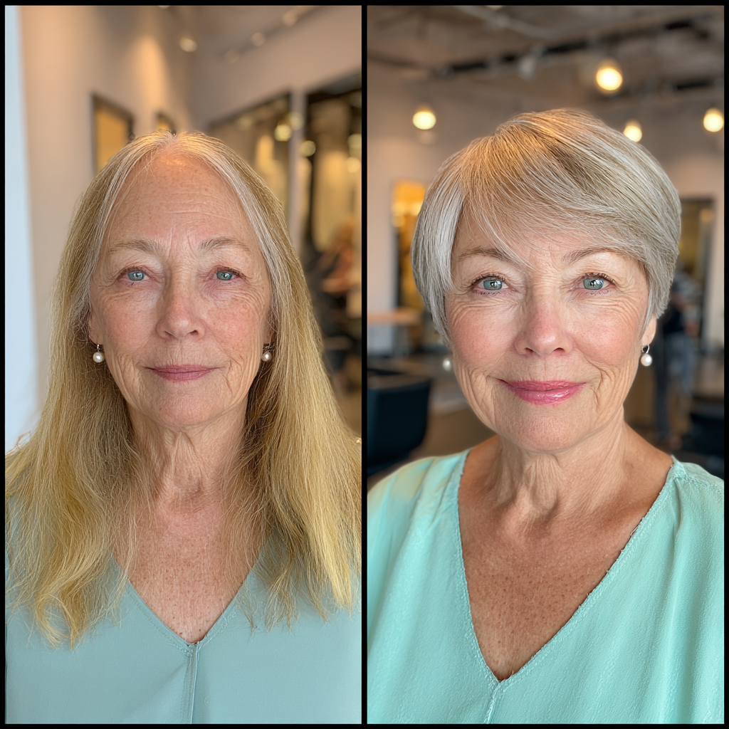 Modern Soft Gray Pixie with Gentle Waves