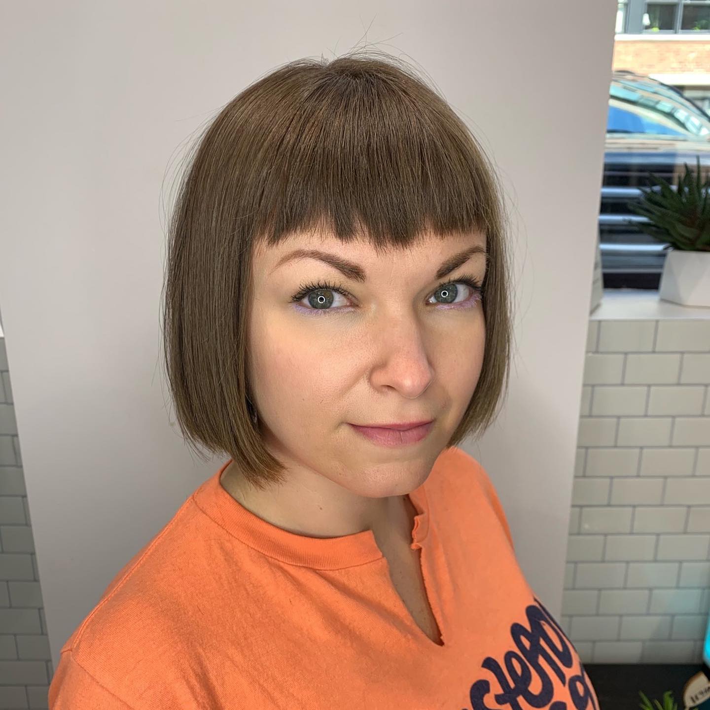 Modern Textured Bob with Choppy Fringe