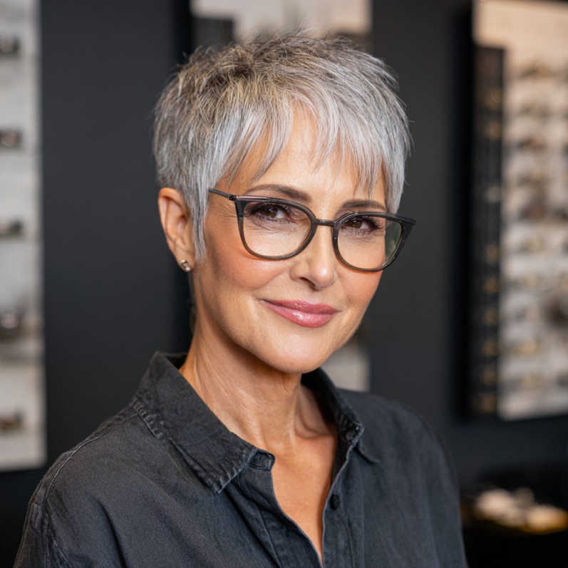 Modern Textured Pixie Cut with Subtle Highlights