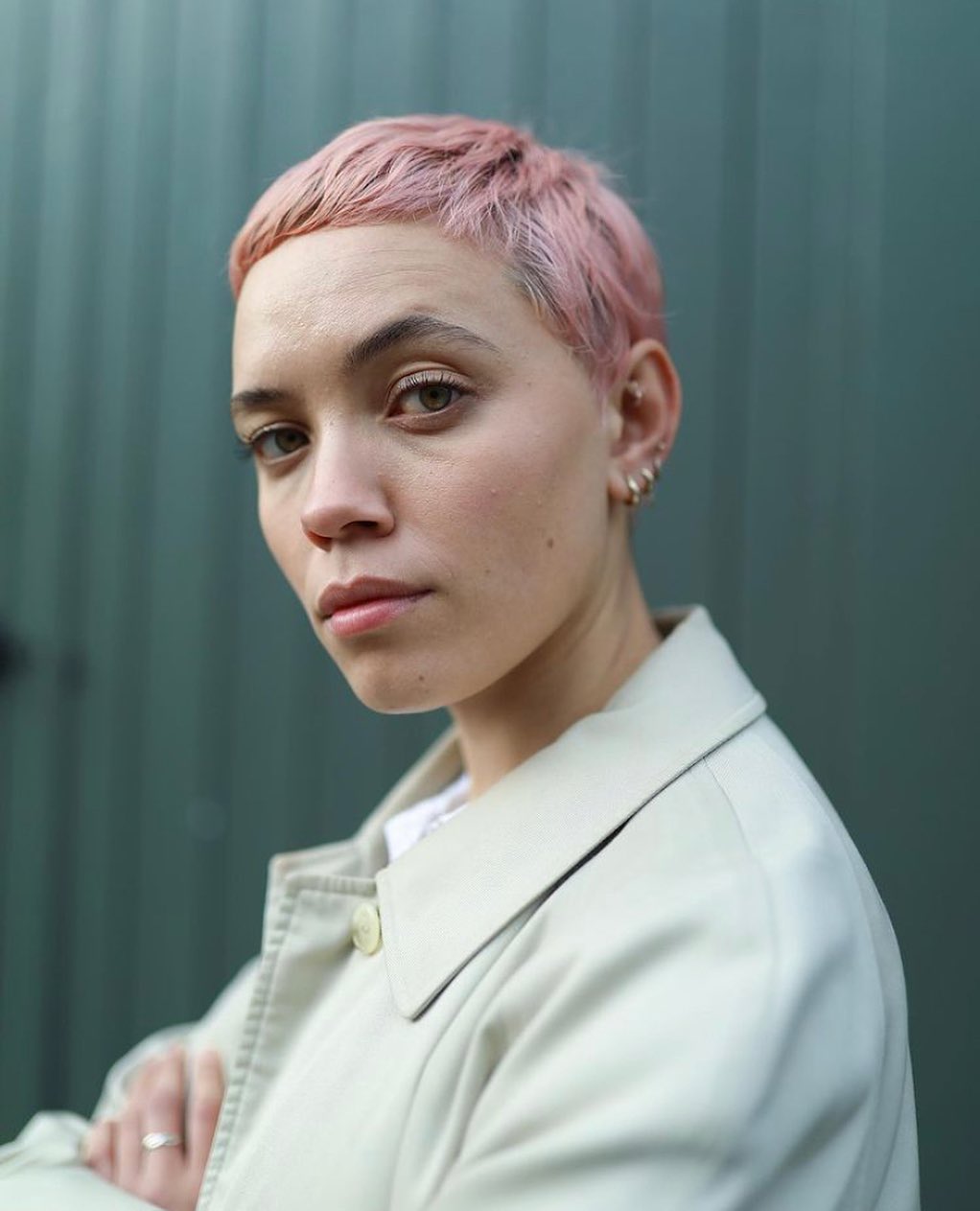 Playful Blush Textured Crop with Subtle Edges