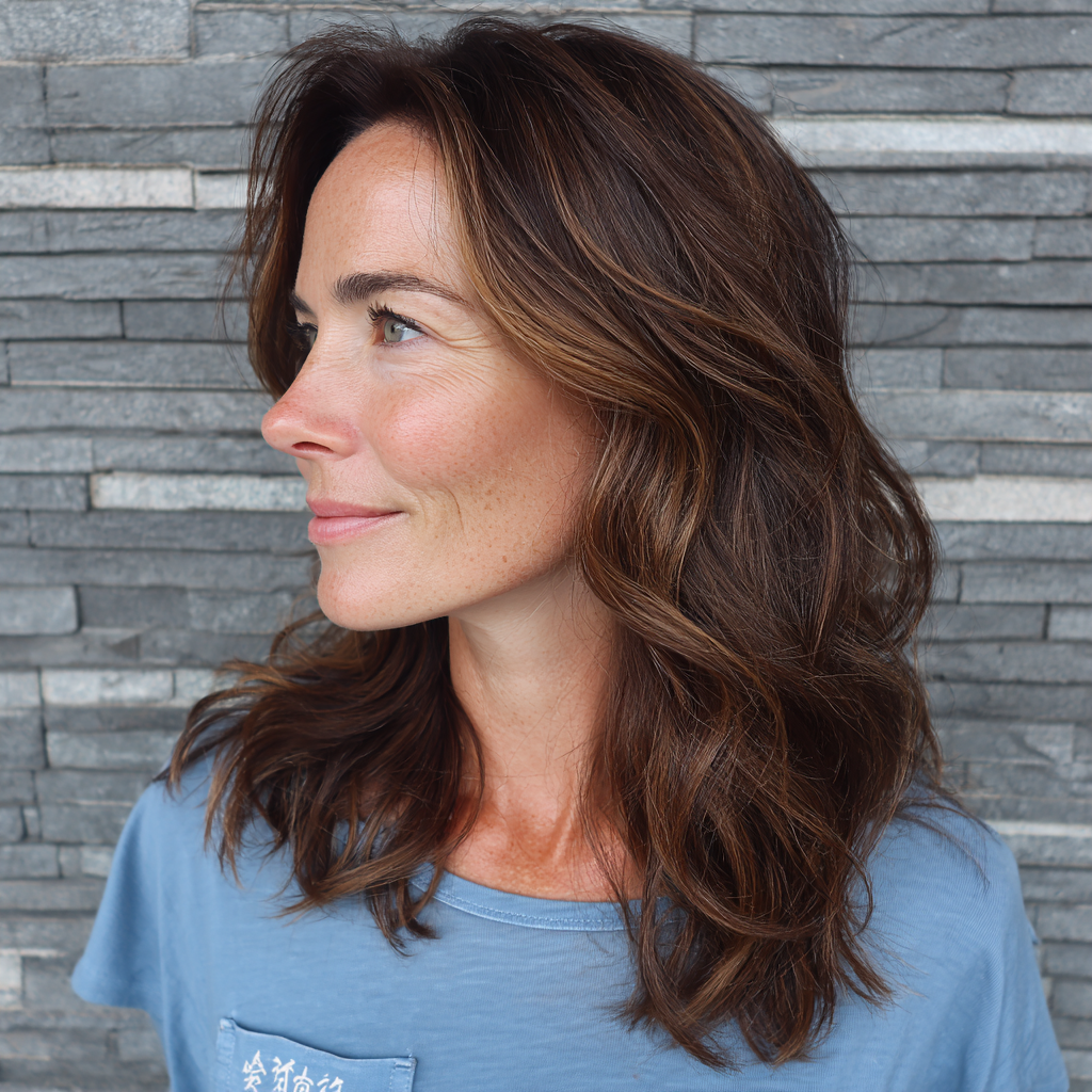 Radiant Layered Brown Waves with Natural Dimension