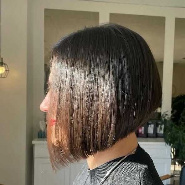 Sleek Angular Bob with Subtle Texture