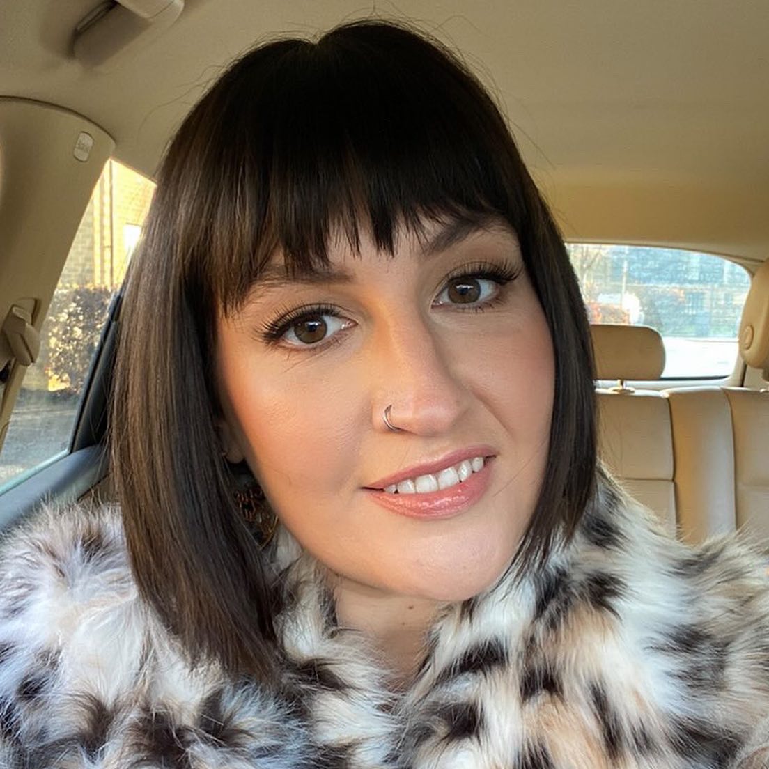 Sleek Blunt Bob with Bold Choppy Bangs