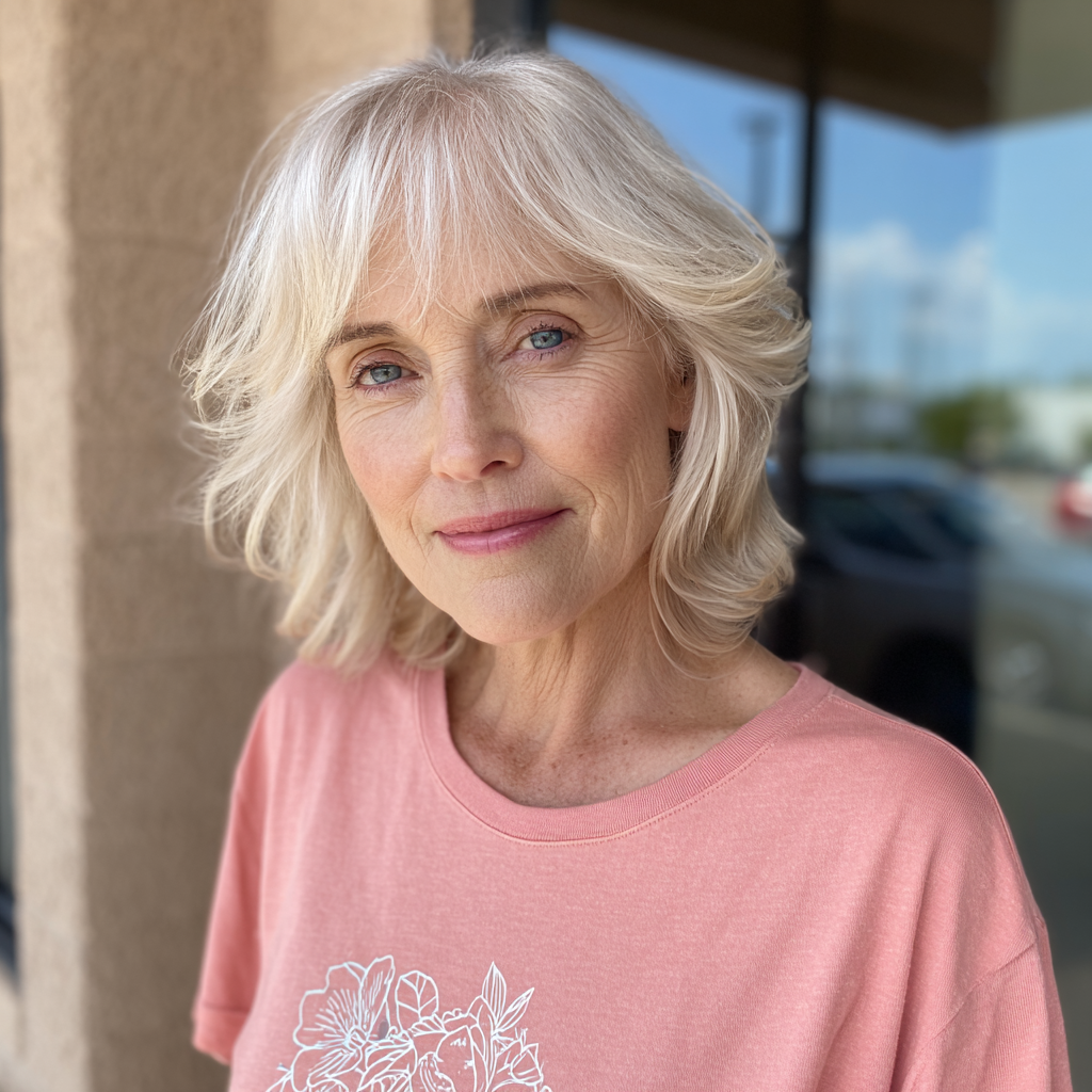 Soft Layered Blonde Cut with Natural Waves