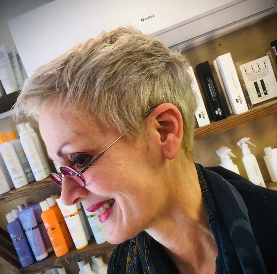 Softly Textured Platinum Crop with Subtle Layers