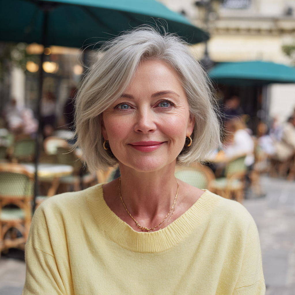 Stylish Soft Textured Blonde Bob with Subtle Layers
