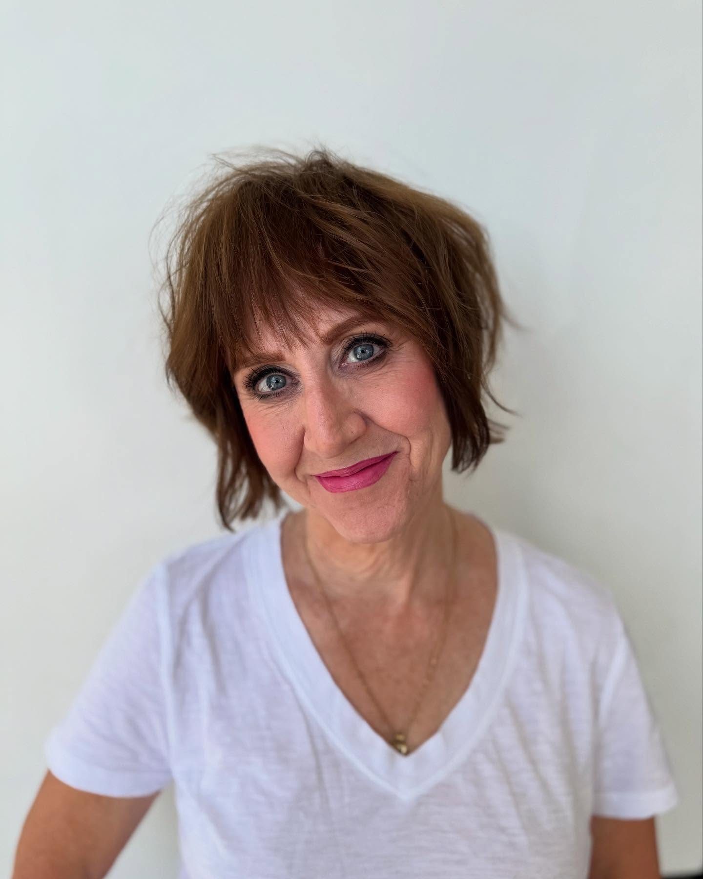 Textured Chestnut Bob with Soft Layers