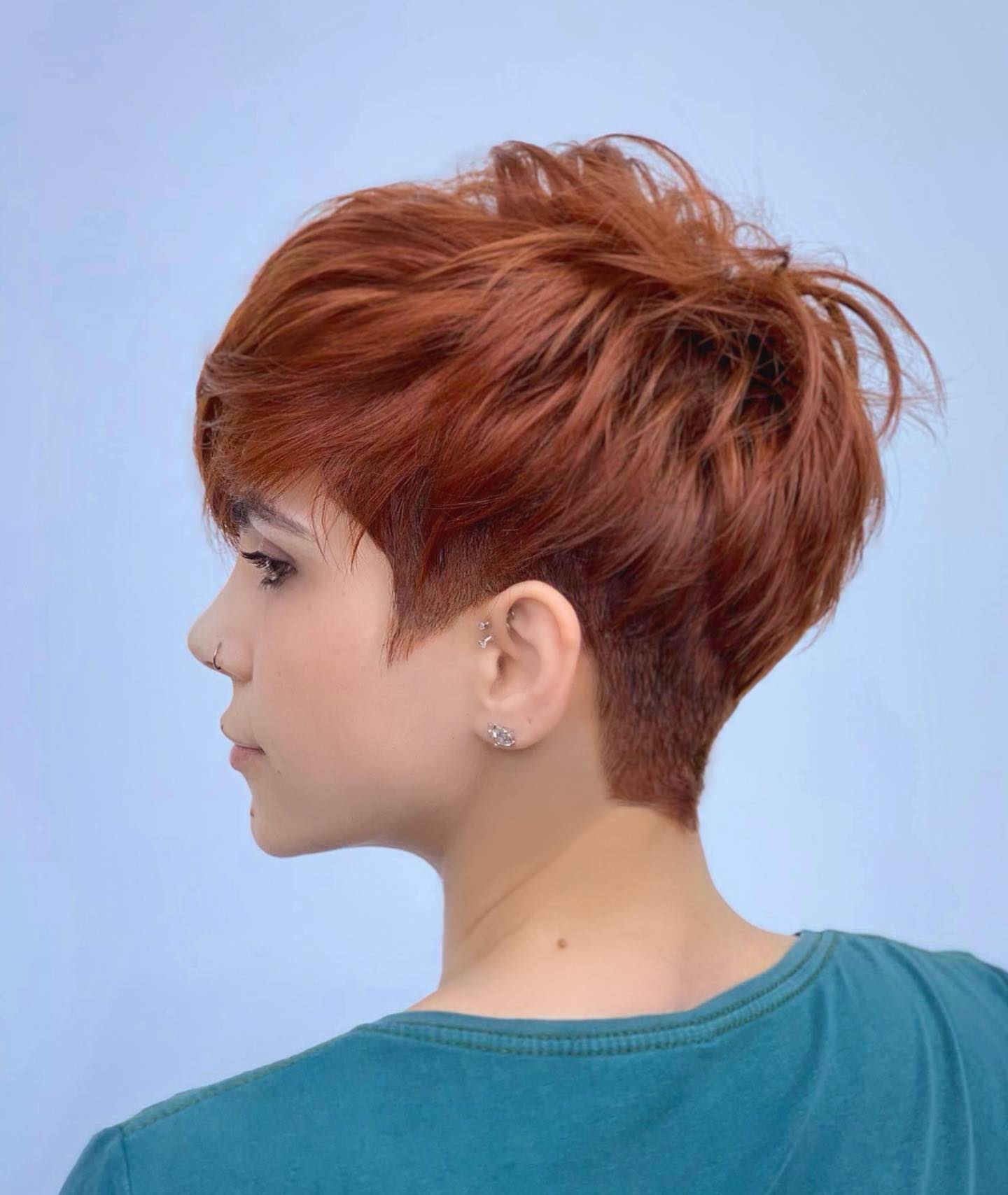 Textured Copper Pixie with Undercut
