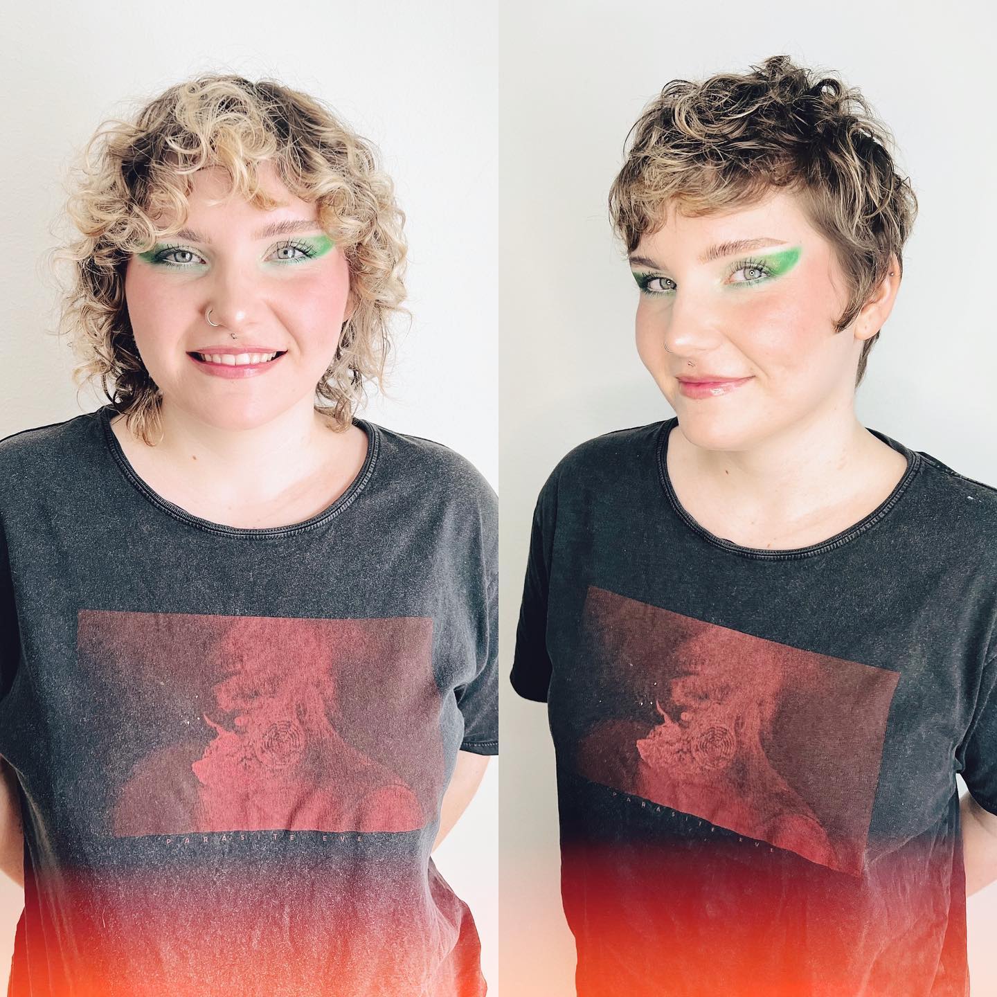 Textured Curly Pixie with Defined Curls