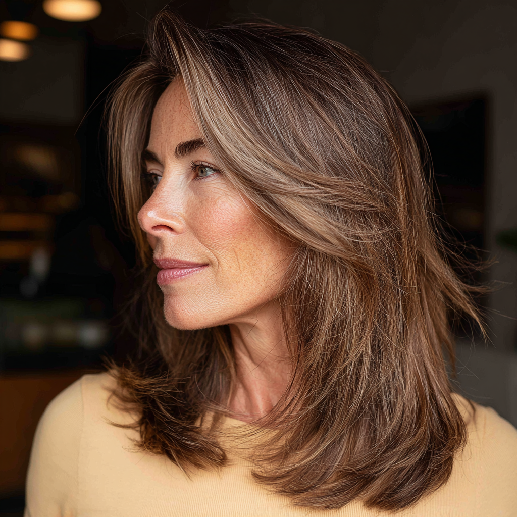 Textured Dimensional Brown Hair with Soft Layers