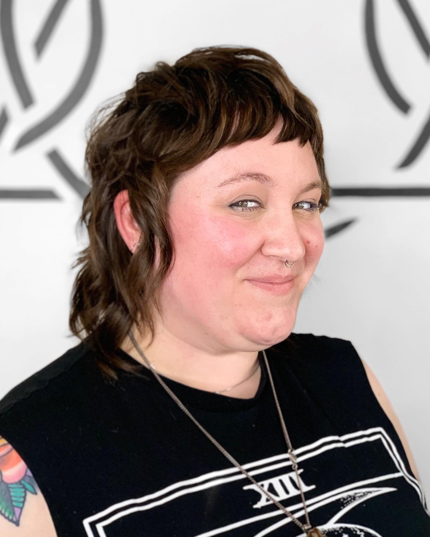 Textured Modern Shag with Choppy Bangs
