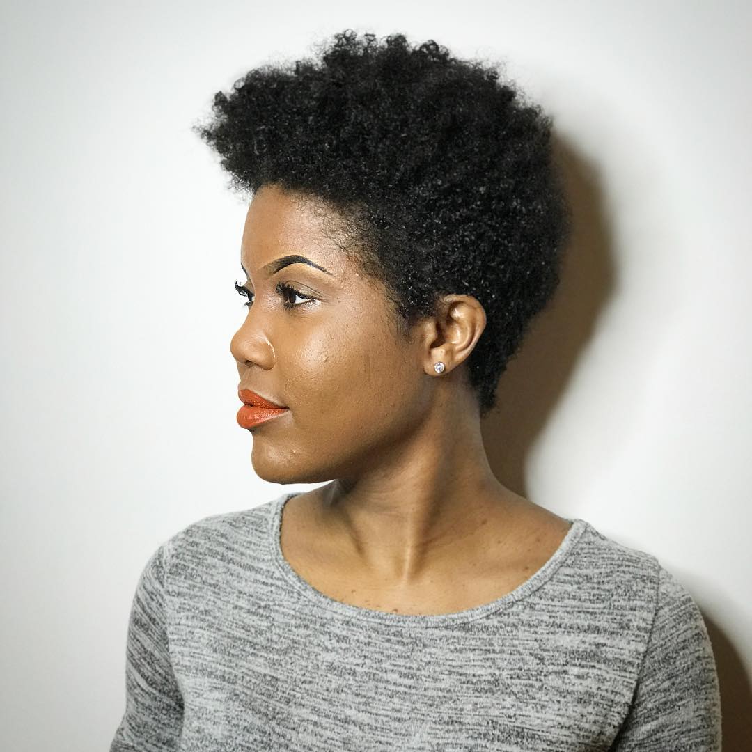 Textured Natural Afro with Defined Volume