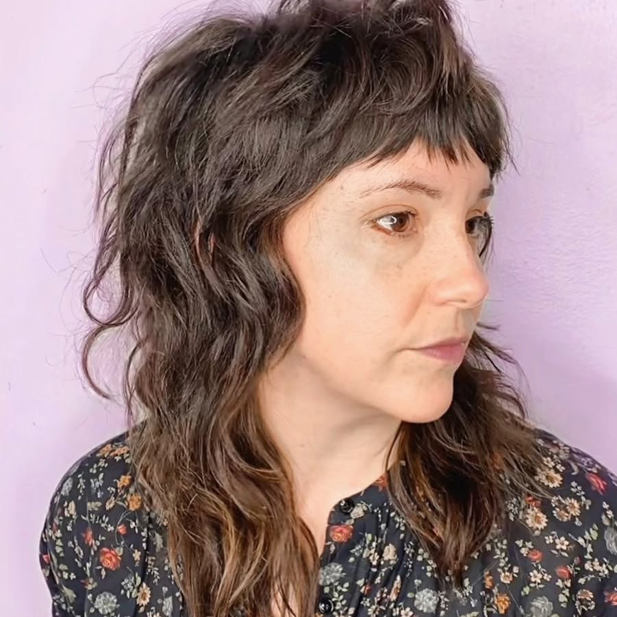 Textured Shag with Playful Choppy Bangs