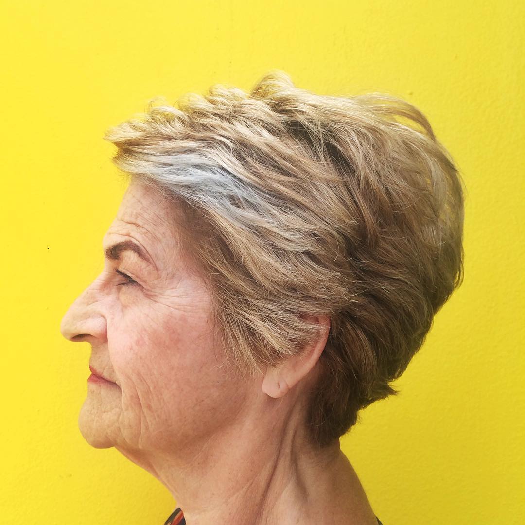 Textured Short Blonde Cut with Soft Volume