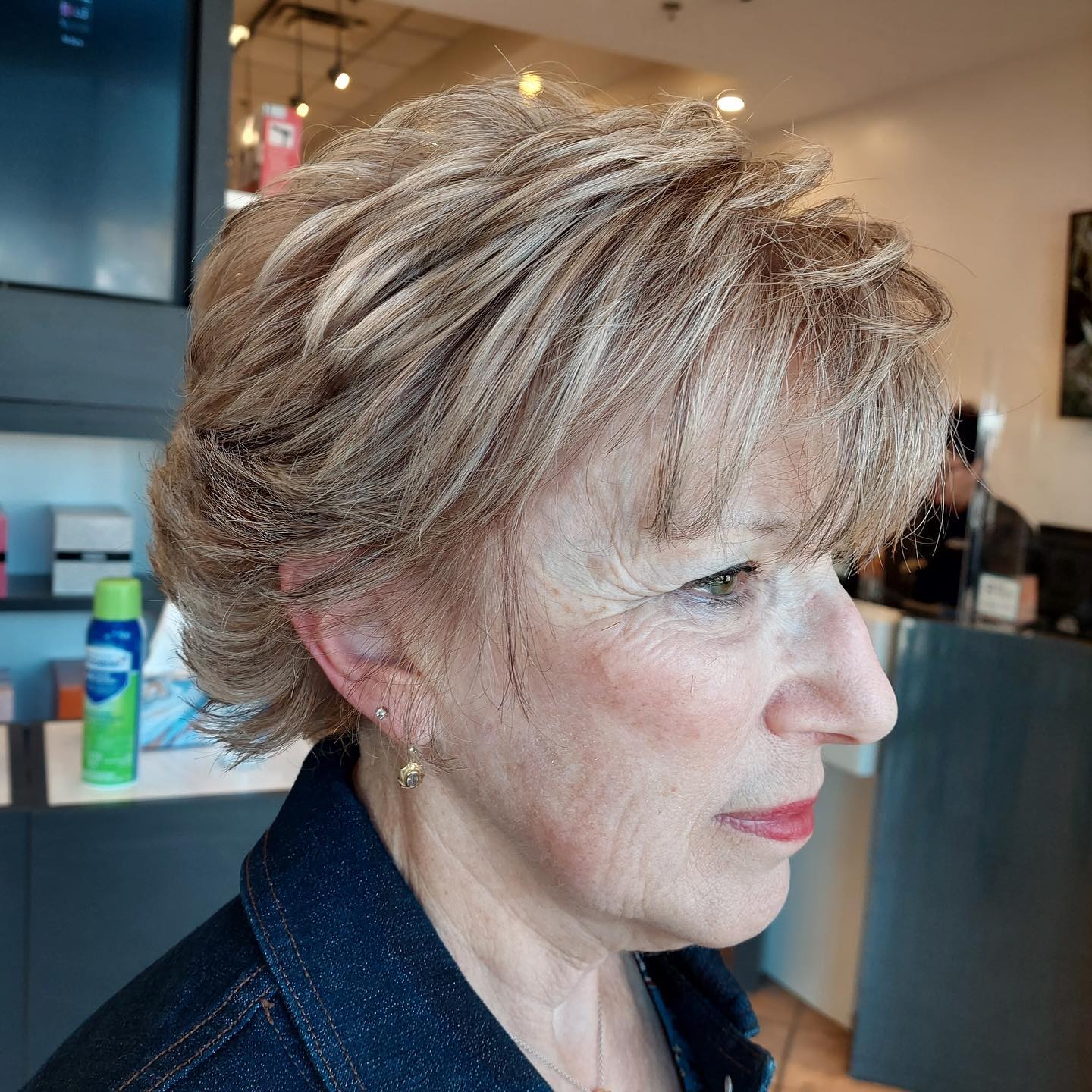 Textured Short Blonde Pixie with Subtle Layers