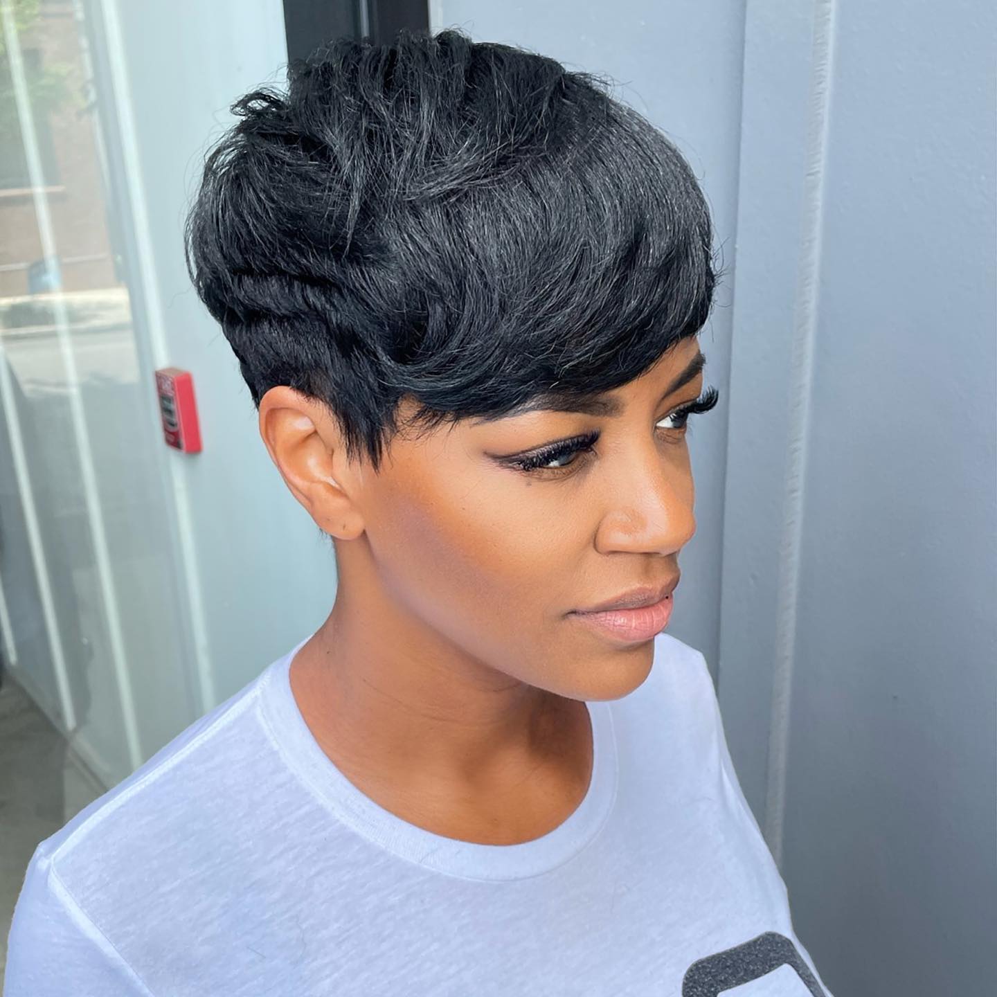 Textured Short Pixie with Soft Waves